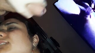 my husband masturbating by zoom with his ex while I he leaves my face full of milk