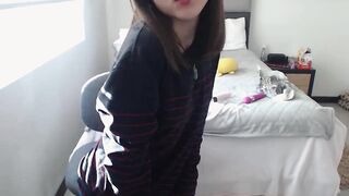 Innocent otaku girl just started as a webcam model