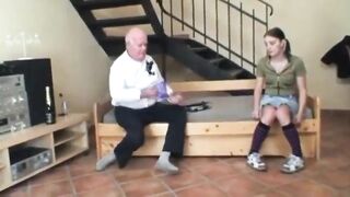 WALL Plain Granddaughter Gives Grandpa A Fuck !