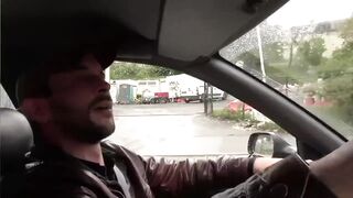 FRENCH amateur fucked in forest by a taximen
