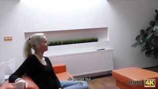 HUNT4K. Blonde stops fighting with BF because stranger gives