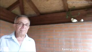 Blonde girl meets the family