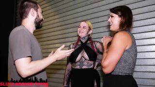 Threesome with hot goth babes