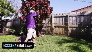 Exxxtra Small - Tiny Teen Snatches TV Remote While Her BF Watches Big Game To Get His Attention