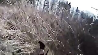 Fisting Brunette Outdoor Stranger