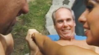 Outdoor Threesome Fantasy For Classic Hot Wife