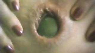 vintage - shooting three balls anal