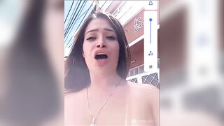 Sara has hot fun in public, squirts for a stranger