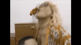 Russian Granny Get Cum on her Glasses (Recolored)