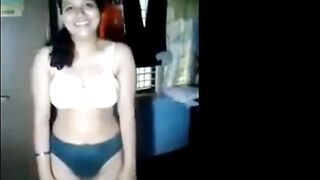 Girl showing asset