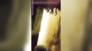 Nerdy girl, sucks my cock in the shower