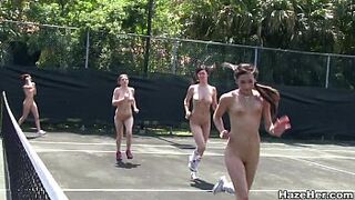 Hazing on the tennis court
