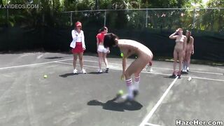 Hazing on the tennis court