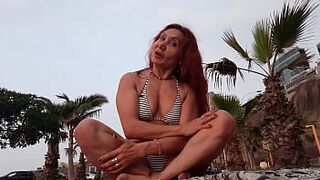 THE BEAUTIFUL MILF PERFORMS A HOT YOGA MAKING A FOOT FETISH