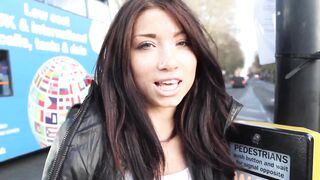 eager asian gets excited pissing in her jeans in front of everyone