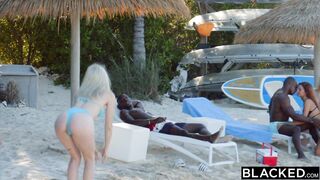 BLACKED Hot blondes Agatha, Lika & Jazlyn take on 2 BBCs