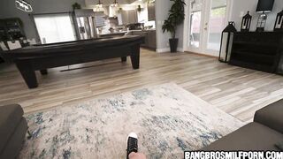 Armani Black shows off her new dresses to her horny step son