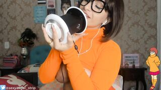 ASMR 3DIO Cosplay Welma Scooby-Doo! naughty Welma making you come HOT, Teasing Queen
