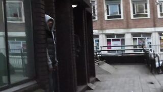 Girl pisses in her jeans making everyone watch