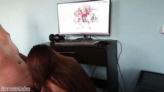 D.Va gets fucked and cums endlessly playing Overwatch.