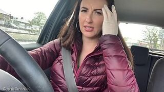 Brunette Medical Driving Girl