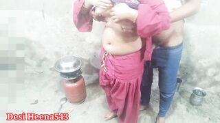 Desi Heena’s first sex with boyfriend in kitchen – clear Hindi audio