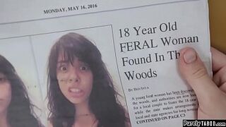 Adopted feral teen goes for a guys cock