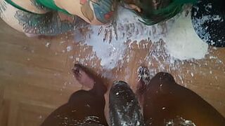 MFM PUKE DOUBLE BLOWJOB - MILK HURLING MESS