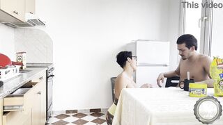My horny stepmom cooks me breakfast and we end up fucking