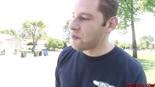 Cute teen gets first big thick cock