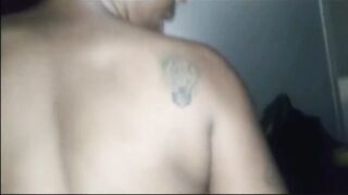 Ebony MILF smokes n strokes her man's BBC