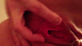 Large labia pussy gaping stretching clit jewelry ass ready