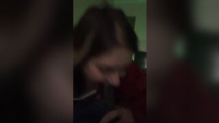 Cum in white lady mouth