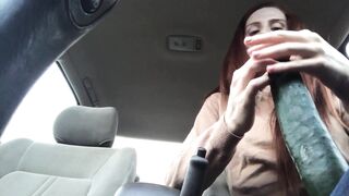 Squirting On A CuCUMber In A Parking Lot