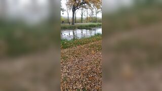 Girl on a walk ends up masturbating on the bench and gets an orgasm