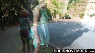 To Attract Some Dick I Walk & Flash My Ebony Ass Outdoors HD