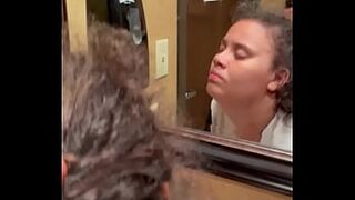 Smashing the hotel maid in bathroom