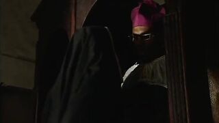 Dirty nun ass fucked by a black priest in the confessional