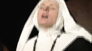 Dirty nun ass fucked by a black priest in the confessional