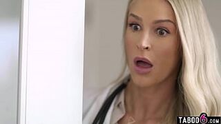 Hot blonde doctor Emma Hix finds a patient jerking off in her office and she needed to know more