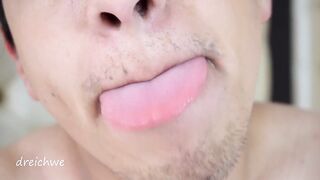 Delicious wet and moist tongue