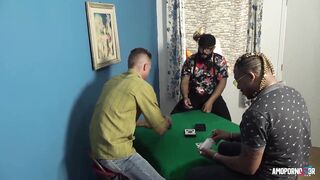 He fucked me while my husband was playing cards in the living room!