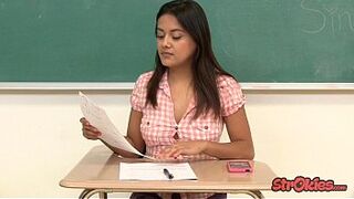 Bad Student Selma Sins Strokes for Better Grade