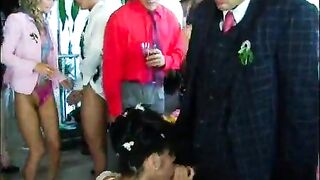 Wedding whores are fucking in public