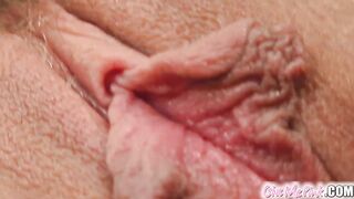 Give Me Pink Short haired cutie plays with her pink pussy