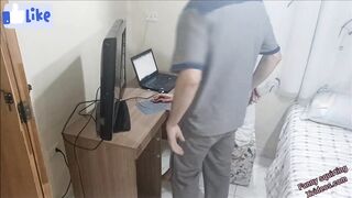 Woman alone at home receives the pervert technician!