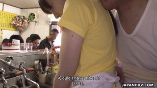 Kitchen is the best place to cook her pussy up