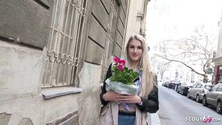 GERMAN SCOUT - Hot College Teen Diane talk to ANAL Casting