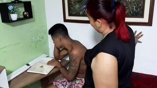 Teacher in private class sucks my cock