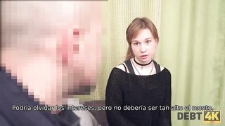 Debt4k. Lovely redhead Alice Klay should suck and ride dick